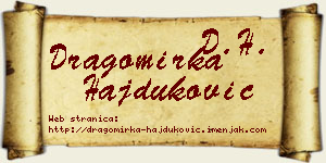 Dragomirka Hajduković vizit kartica